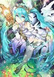  alteil alteil_battle_rpg alternate_costume aqua_hair blue_eyes dress fantasy hatsune_miku long_hair official_art solo thighhighs twintails very_long_hair vocaloid white_dress white_legwear yamamoto_yamato 