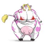  big_butt bikini bovine breasts butt cattle clothed clothing cow crotchboob female gillpanda horn huge_breast huge_breasts mammal morbidly_obese overweight pink pink_body skimpy solo swimsuit tail teats tight_clothing udders 
