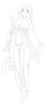  absurdres asama_tomo bodysuit breasts greyscale highres kyoukaisenjou_no_horizon large_breasts lineart long_hair monochrome solo x-sun 