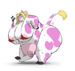  big_butt bikini bovine breasts butt cattle clothed clothing cow crotchboob female gillpanda horn huge_breast huge_breasts huge_butt mammal morbidly_obese nipples overweight pink pink_body skimpy solo spots swimsuit tail teats tight_clothing udders 