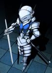  armor aroha_j gauntlets greaves helmet knight pauldrons pixiv_fantasia pixiv_fantasia_wizard_and_knight scabbard sheath solo standing sword weapon 