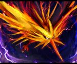  bad_pixiv_id bird electricity gen_1_pokemon no_humans pokemon pokemon_(creature) solo suiryuu_(starry_dorm) wings zapdos 