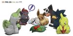  alternate_color ditb eevee houndour larvitar murkrow no_humans pokemon poochyena shiny shiny_pokemon zorua 