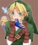  1girl androgynous blonde_hair blue_eyes fingerless_gloves gloves hat instrument kiricloud link navi ocarina pointy_ears red_eyes sheik the_legend_of_zelda the_legend_of_zelda:_ocarina_of_time 