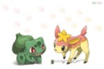  bulbasaur deerling ditb grass no_humans petals pokemon 