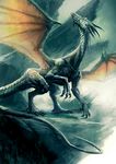  bad_pixiv_id banned_artist cliff dragon no_humans pixiv_fantasia pixiv_fantasia_wizard_and_knight shuriken_(rev) wings 