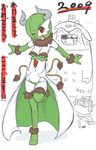  breasts gardevoir highres ikanomaru nintendo pokemon red_eyes tauros tauros_cosplay translation_request white_skin 