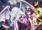  book crescent dragon hat jyun library patchouli_knowledge purple_eyes purple_hair solo touhou voile 