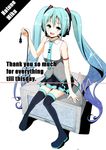  akasaka_shop aqua_eyes aqua_hair bad_id bad_pixiv_id black_skirt boots brand_name_imitation hatsune_miku headphones headset highres long_hair miniskirt necktie open_mouth pleated_skirt sitting skirt solo television thigh_boots thighhighs twintails very_long_hair vocaloid vocaloid_(lat-type_ver) 