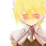  blazblue blonde_hair blush braid closed_eyes itntn lambda-11 long_hair smile solo tears 