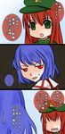  alternate_costume aoshima check_translation comic highres hong_meiling long_hair multiple_girls red_eyes red_hair remilia_scarlet short_hair sweatdrop touhou translated translation_request 