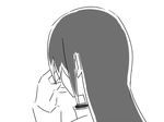  akemi_homura comic facepalm gogiga_gagagigo greyscale hairband mahou_shoujo_madoka_magica monochrome simple_background white_background 