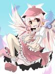  bad_id bad_pixiv_id hat highres migi_nagi mystia_lorelei pink_eyes pink_hair pointing solo touhou wings 