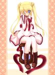  bad_id bad_pixiv_id blonde_hair eyepatch highres nakatsu_shizuru rewrite sato_toshiya sitting solo twintails 