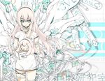  blue_eyes hairband holding long_hair mechanical_wings megurine_luka pink_hair solo takoluka usb vocaloid wings yume_koreshiki 