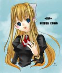  air bad_id bad_pixiv_id blonde_hair blue_eyes kamio_misuzu kashiwagi_sumika long_hair ponytail school_uniform solo 