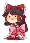  :3 chibi hakurei_reimu kiri_futoshi lowres ribbon solo touhou 