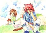  anna_irving brown_hair family kratos_aurion lloyd_irving red_hair redhead tales_of_(series) tales_of_symphonia 