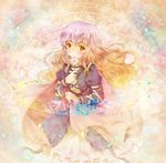  bad_id bad_pixiv_id cape dress flower gradient_hair hijiri_byakuren long_hair magic_circle michii_yuuki multicolored_hair scroll solo touhou yellow_eyes 