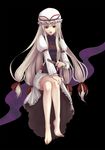  bad_id bad_pixiv_id barefoot blonde_hair crossed_legs fan feet hair_ribbon hat hat_ribbon highres legs lips long_hair nail_polish ouka_mai red_nails ribbon sitting solo touhou very_long_hair yakumo_yukari yellow_eyes 