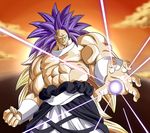  akudato broly cosplay dragon_ball dragon_ball_z gradient_hair hijiri_byakuren hijiri_byakuren_(cosplay) legendary_super_saiyan male_focus multicolored_hair muscle parody solo super_saiyan_3 third-party_edit touhou 