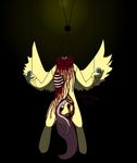  bone death decapitation engish_text english_text equine eye_ball eyeball female fluttershy_(mlp) friendship_is_magic gore hair horse mammal my_little_pony nightmare_fuel organs pink_hair pony solo text wings 