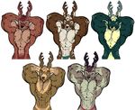  abs cervine color deer furry_(artist) hair horn looking_at_viewer male mammal muscles nude redsilver smile solo 