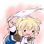  animal_ears blonde_hair cat_ears chibi holding holding_panties hoshizuki_(seigetsu) minigirl mizuhashi_parsee open_mouth panties puru-see scarf solid_circle_eyes solo touhou trembling underwear white_panties 