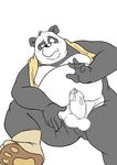  bear black_nose censored kung_fu_panda male mammal overweight panda penis plain_background po solo unknown_artist white_background 