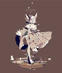  animal animal_ears apple bad_id bad_pixiv_id balance_scale blood blue_eyes cat cat_ears dress food fruit grey_hair hamster head_scarf holding knife mouse petals pixiv_fantasia pixiv_fantasia_wizard_and_knight shikimi_(yurakuru) simple_background solo weighing_scale 