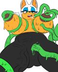  bat bdsm big_breasts bondage bound breasts clothing female isolatedartest_(artist) mammal monster nipples open_mouth restrained rouge_the_bat rubbing sonic_(series) standing sweat tentacles thick_thighs 