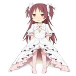  arms_behind_back bad_id bad_pixiv_id boots cosplay dress long_hair mahou_shoujo_madoka_magica pink_footwear red_eyes red_hair sakura_kyouko solo standing thigh_boots thighhighs tsuzuya_(knt31) two_side_up ultimate_madoka ultimate_madoka_(cosplay) wavy_mouth 