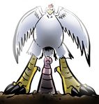  :( avian beak bird chicken chu feathers feral flightless frown humor imminent_death looking_up pink plain_background raizy size_difference talons uhoh white white_background wings worm yellow 