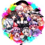  alice_margatroid bad_id bad_pixiv_id bat_wings blonde_hair blue_eyes braid broom brown_eyes brown_hair chibi gap green_eyes hair_ribbon hair_tubes hakurei_reimu hat imperishable_night izayoi_sakuya kirisame_marisa konpaku_youmu lavender_hair maid maid_headdress multiple_girls pink_eyes pink_hair purple_eyes red_eyes remilia_scarlet ribbon saigyouji_yuyuko side_braid silver_hair touhou twin_braids wings yakumo_yukari yellow_eyes yukibina 