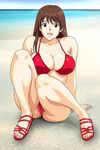  bikini breasts brown_hair center_of_universe highres kamisama_dolls large_breasts shiba_hibino swimsuit water 