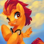  cuppae equine eyewear female feral friendship_is_magic goggles hair horse mammal multi-colored_hair my_little_pony orange_eyes orange_hair pegasus pony solo spitfire_(mlp) the_wonderbolts two_color_hair two_tone_hair warm_colors wilflover wings wonderbolts_(mlp) yellow_body 
