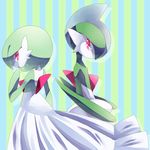  &#27996;&#30000;@&#27963;&#21205;&#20572;&#27490; duo eye_contact gallade gardevoir looking_at_each_other male nintendo plain_background pok&#233;mon pok&eacute;mon video_games 