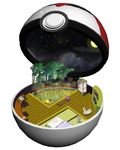  fan full_moon futon gen_1_pokemon lantern minimized moon night night_sky no_humans onsen open_poke_ball pikachu poke_ball pokemon pokemon_(creature) potty ruun_(abcdeffff) sky star tatami timer_ball 