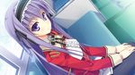  fujimori_yuu game_cg koikishi_purely_kiss long_hair purple_eyes purple_hair seifuku yuuki_hagure 