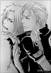  2boys gamma gokudera_hayato katekyo_hitman_reborn! monochrome multiple_boys yaoi 