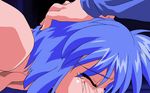  animated animated_gif blue_hair blush censored eyes_closed fellatio forced hand_on_head irrumatio lilia_milcrabe oral penis sex short_hair tears topless viper viper_f40 