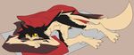  looking_at_viewer male nude orange_eyes pinup pose sergal smile smirk solo topazknight 