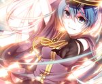  aqua_eyes aqua_hair backlighting bad_id bad_pixiv_id gloves hat hatsune_miku long_hair peaked_cap pointing ryota_(ry_o_ta) senbon-zakura_(vocaloid) solo very_long_hair vocaloid 