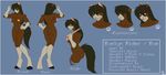  anthro back big_breasts black_hair blue_eyes breasts butt clydesdale cooper_(artist) drumsticks equine evelyn_rider female hair hand_on_hip happy hooves horse long_hair mammal model_sheet muscles muscular_female navel nude pussy sad side_boob smile solo standing tail 