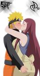  1boy 1girl absurdres age_difference ass blonde_hair blush close_eyes couple curvy dress eyes_closed family forehead_protector green_eyes grin happy headband heart highres hug incest jacket kiss konohagakure_symbol long_hair male milf mother_and_son naruto naruto_shippuuden no_bra omar-sin red_hair ribbon short_hair smile solo spiked_hair stiky_finkaz uzumaki_kushina uzumaki_naruto very_long_hair wristband 