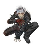  cross glasses gloves k&#039; k' king_of_fighters male male_focus simple_background snk white_hair 