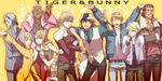  6+boys antonio_lopez bad_id bad_pixiv_id barnaby_brooks_jr bodysuit bruce_lee's_jumpsuit everyone formal huang_baoling ivan_karelin kaburagi_t_kotetsu karina_lyle multiple_boys multiple_girls nathan_seymour orange_bodysuit saitou_(tiger_&amp;_bunny) suit tiger_&amp;_bunny waving yamashita_nanao yuri_petrov 