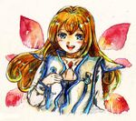  blonde_hair blue_eyes blush colette_brunel collet_brunel gem happy jewelry long_hair necklace open_mouth smile solo tales_of_(series) tales_of_symphonia wings 