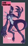  anthro breasts collaboration female glowing glowing_eyes legendary_pok&#233;mon lugia mingchee navel nintendo nipples notorious84 nude pinup pok&#233;mon pok&#233;morph pok&eacute;mon pok&eacute;morph pose purple purple_body pussy shadow_lugia solo tail the_pokedex_project video_games 