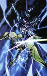  artist_request battle energy_sword gundam gundam_unicorn highres kshatriya mecha no_humans rezel sword weapon 